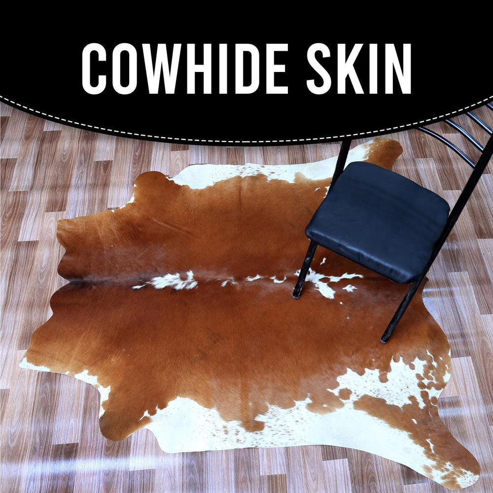 Luxury Red & White Cowhide Rug for Bedroom - Living Room - Hypoallergenic, Non-Slip Suede Back, Non-Shedding - Large Size - Free UK Shipping - Celestial Leather Limited