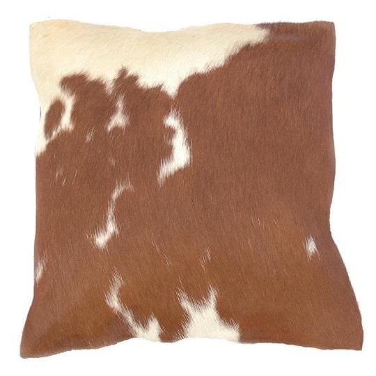 Rustic Charm Genuine Cowhide Cushion Cover - Stylish Eco-Friendly Leather Hairy Pillow Case for Home Decor - Exotic Animal Skin Design