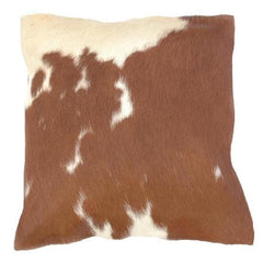 Rustic Charm Genuine Cowhide Cushion Cover - Stylish Eco-Friendly Leather Hairy Pillow Case for Home Decor - Exotic Animal Skin Design