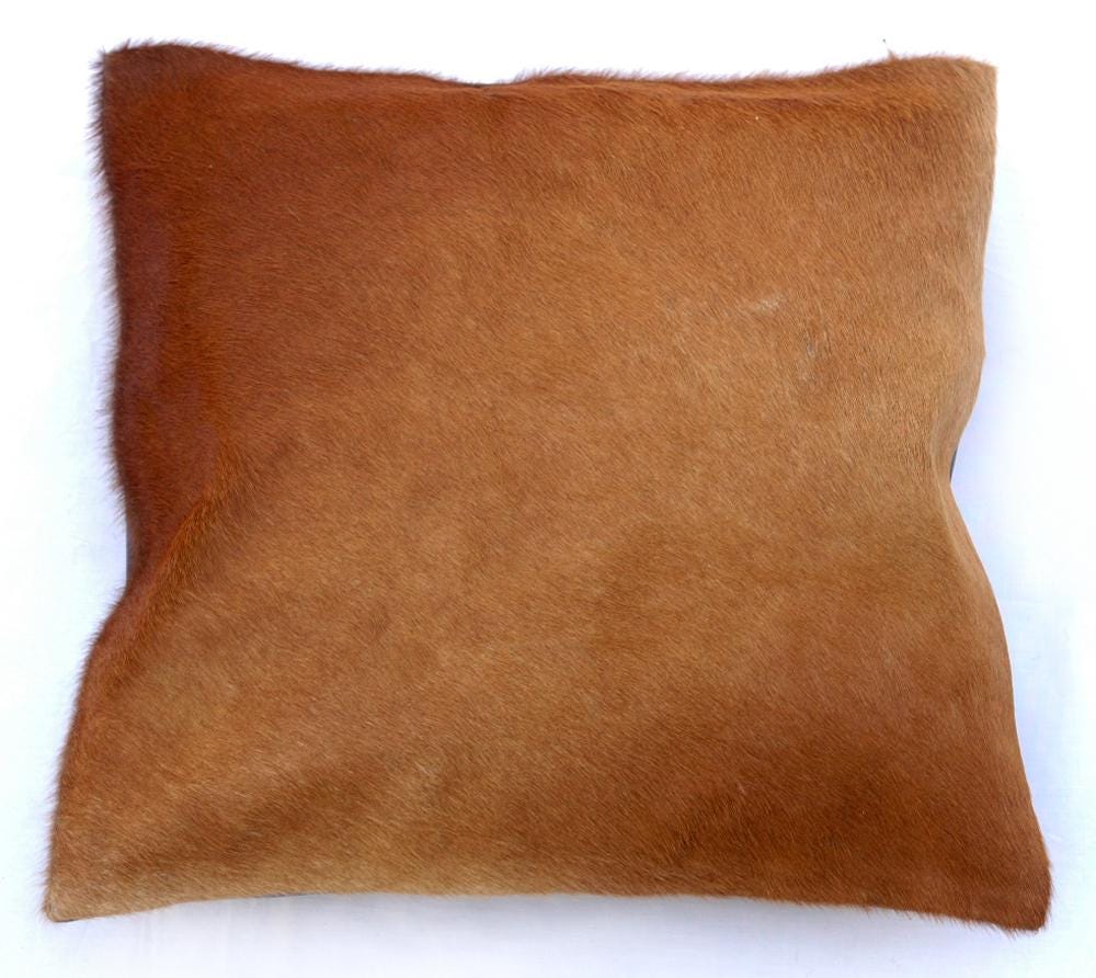 Luxurious Genuine Cowhide Cushion Cover with Unique Hair-on Leather - Stylish Home Decor Accent for Rustic Charm and Eco-Friendly Design