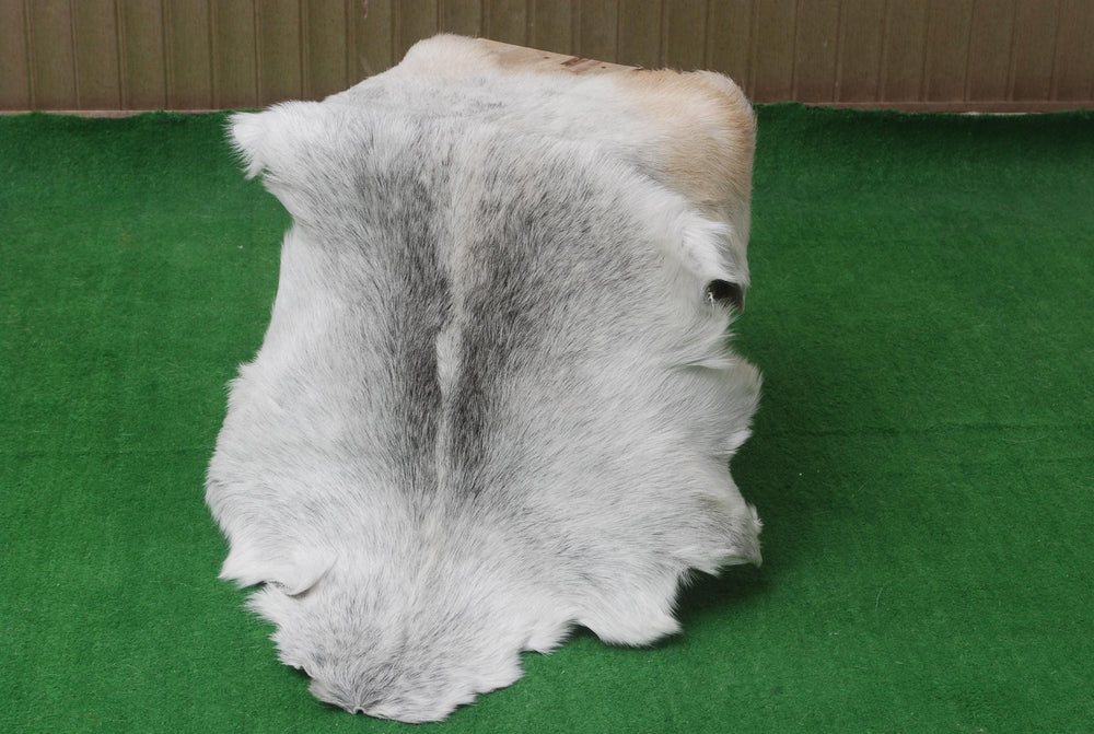 Luxury Grey Goat Skin Rug - Hypoallergenic Non-Shedding Floor Rug with Suede Back for Safety - Handmade Eco-Friendly Home Decor - Celestial Leather Limited