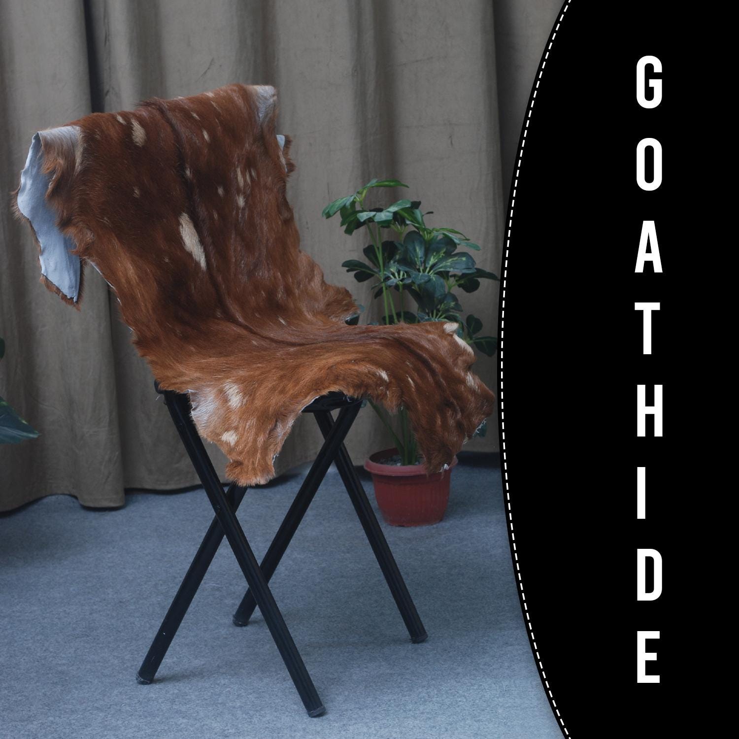 Luxury Handmade Multicolor Goat Skin Rug - Soft, Durable, Eco-Friendly & Hypoallergenic - Unique Rustic Charm for Your Home - Celestial Leather Limited