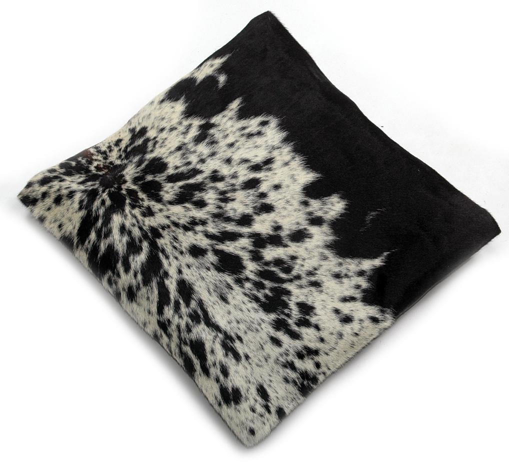 Exotic Cowhide Cushion Cover - Genuine Leather Hair-on Natural Animal Skin Pattern - Rustic Decorative Pillow Cover