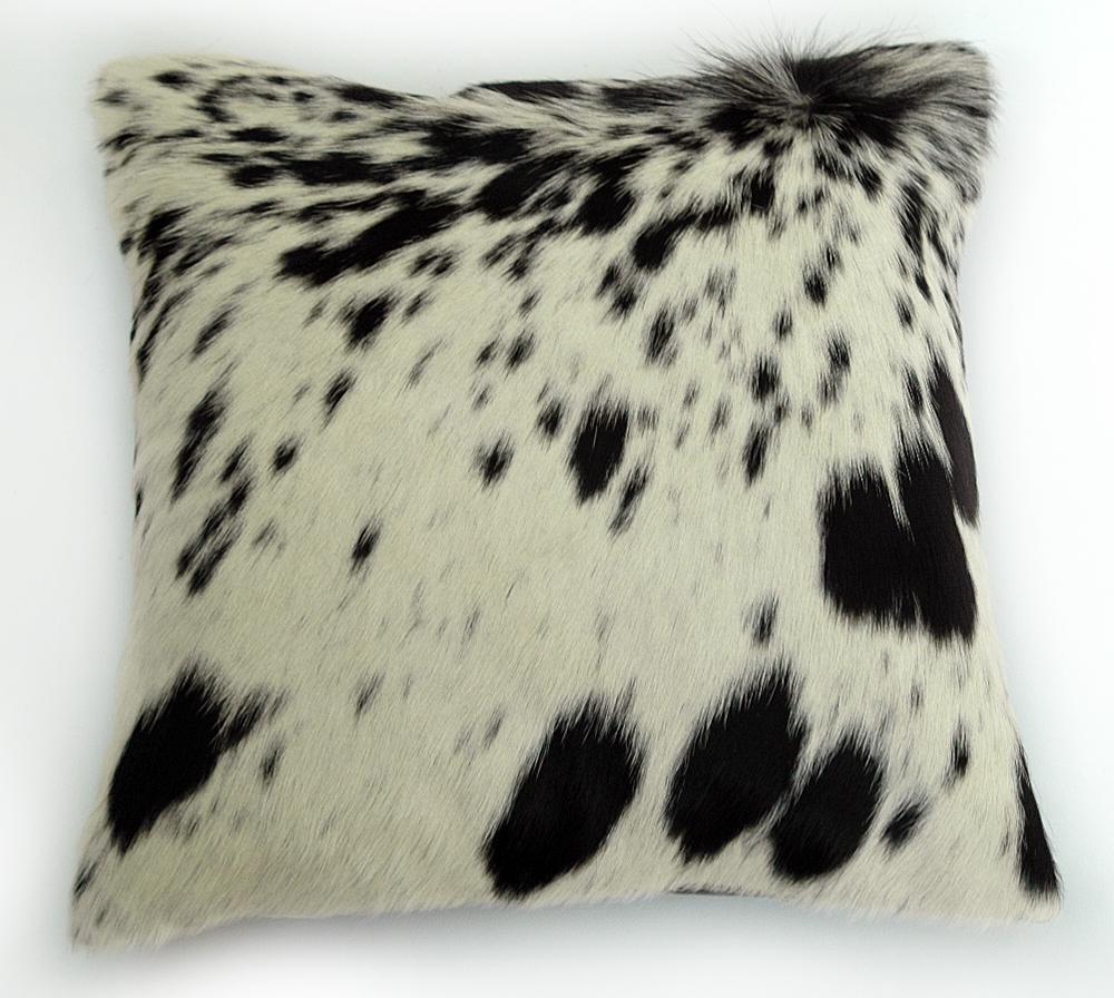 Genuine Leather Cowhide Cushion Cover - Stylish Home Décor Accent Made from Exotic Animal Skin - Eco-Friendly Hairy Cushion Cover