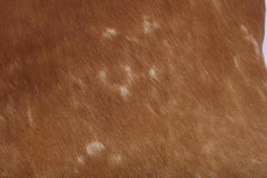 Luxurious Handmade Brown and White Cowhide Cushion Cover with Hidden Zipper - High Quality Natural Cowhide Throw Cover for Home Décor