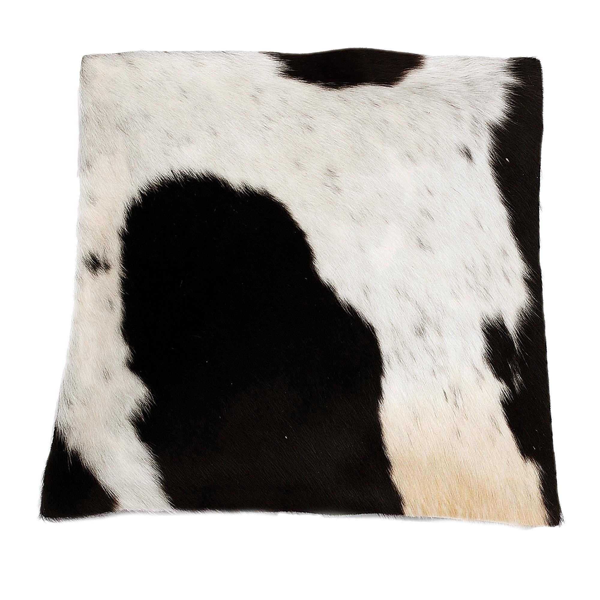 Luxurious Brown and White Cowhide Cushion Cover - Handmade Natural Cowhide Throw Pillow Cover with Unique Animal Patterns
