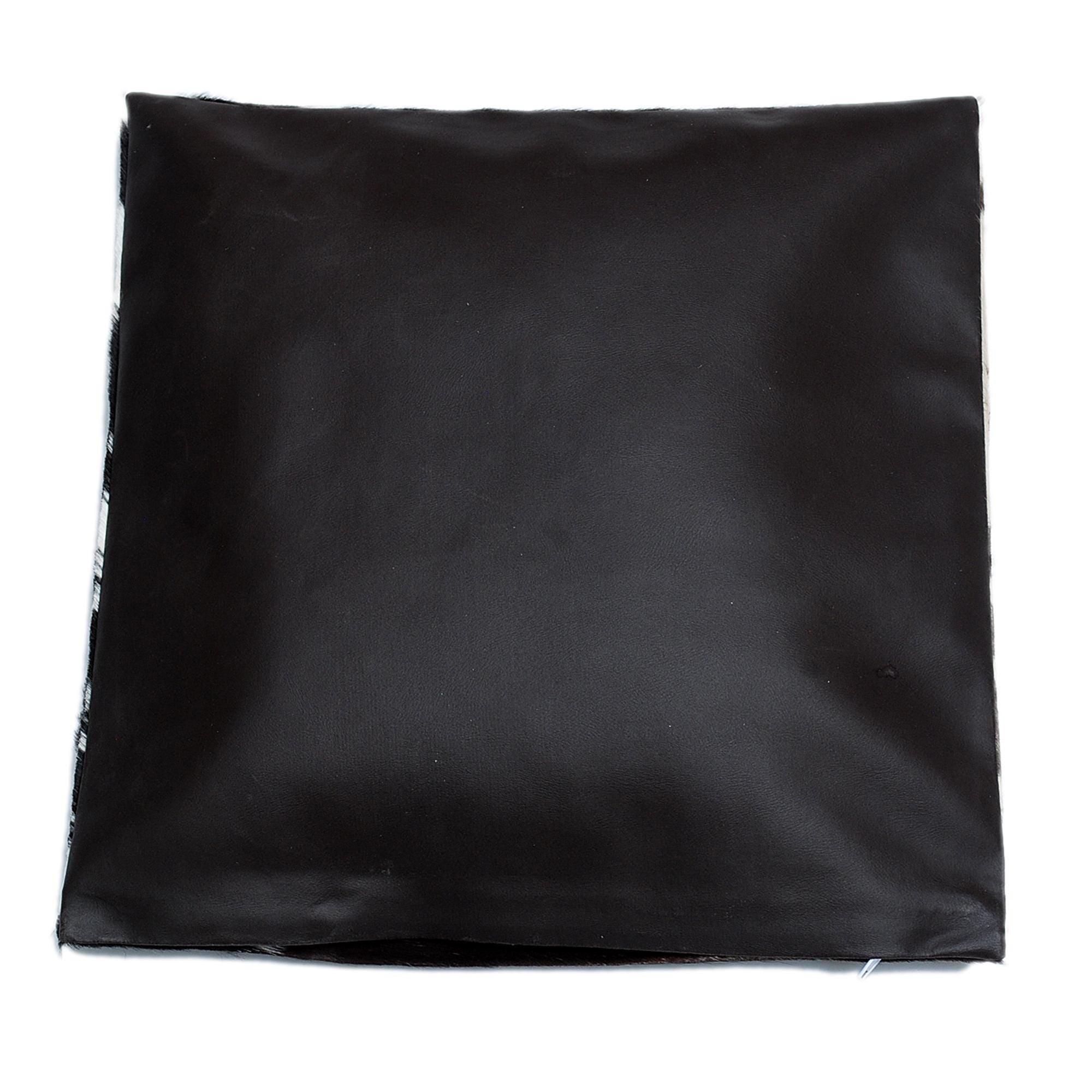 Luxurious Handmade Brown and White Cowhide Throw Cushion Cover - Natural Elegance for Home Decor