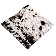 Luxury Handmade Cowhide Cushion Cover - Brown & White Animal Print Home Décor Accent