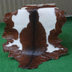 Luxurious Brown & White Hair-on Goat Skin Rug - Premium Goat Hide Rug Elegance - Sophistication for Home Décor - Hypoallergenic - Celestial Leather Limited