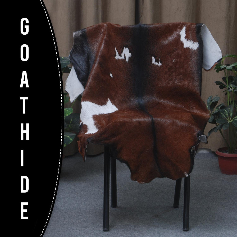 Luxurious Dark Brown Goat Skin Rug - Handmade, Soft, Pet-Friendly & Non-Shedding, Unique Colour Variations, Sustainable - Eco-Friendly - Celestial Leather Limited
