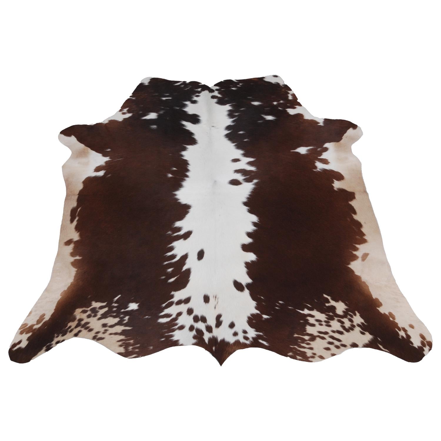 Luxurious Dark Brown Cowhide Rug with Small Animal Pattern - Handcrafted, Hypoallergenic & Non-Slip Suede Back - Free UK Shipping included