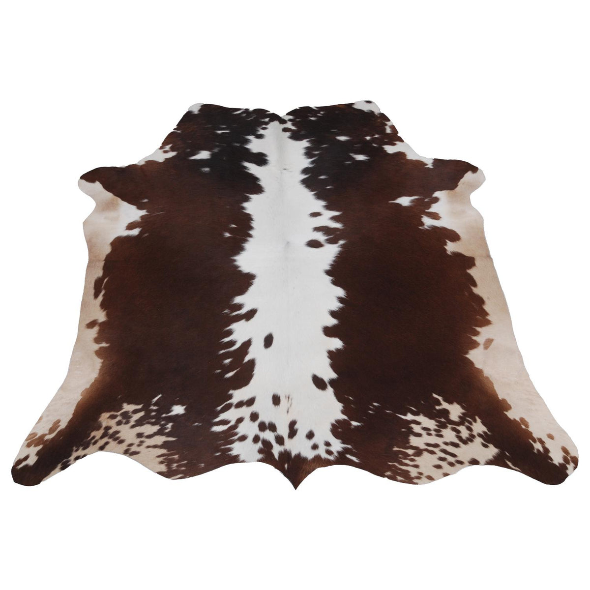 Luxurious Dark Brown Cowhide Rug with Small Animal Pattern - Handcrafted, Hypoallergenic & Non-Slip Suede Back - Free UK Shipping included