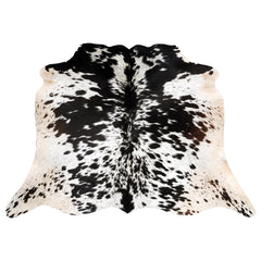 Handmade Multicolour Cowhide Rug with Animal Print - Small Size, Hypoallergenic, Non-Slip Suede Back, Non-Shedding - Free Shipping in UK