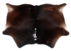 Luxurious XL Dark Brown Cowhide Rug with Hypoallergenic & Non-Slip Back - Hand selected Premium Hide for Elegant Décor