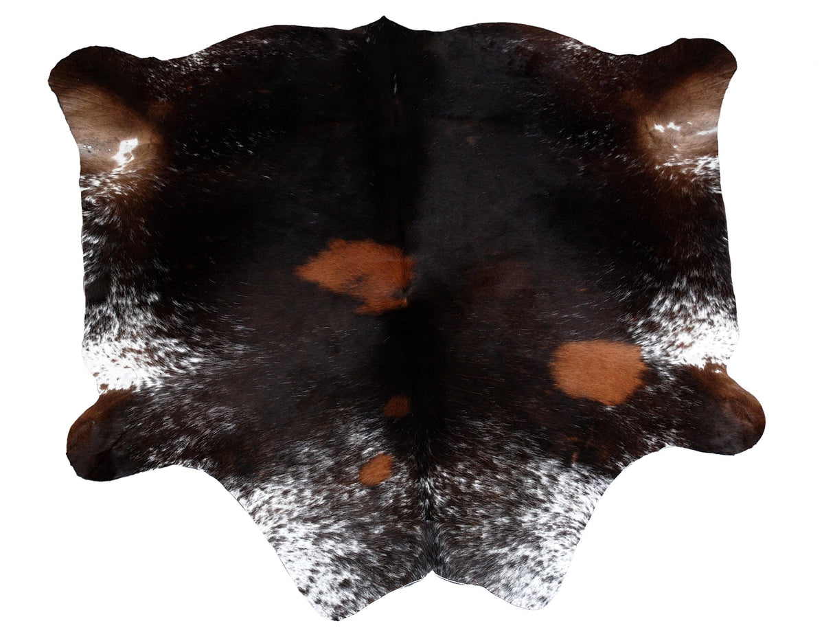 Luxurious Large Dark Brown Cowhide Rug for Bedroom or Living Room - Hypoallergenic, Non Slippery Suede Back, Non Shedding - Free Shipping in