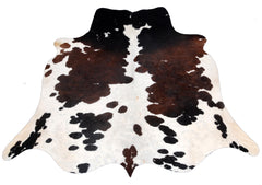 Luxurious Dark Brown Cow Skin Rug - Hypoallergenic, Non-Slip, Natural Hair, Large Size - Bedroom or Living Room Décor