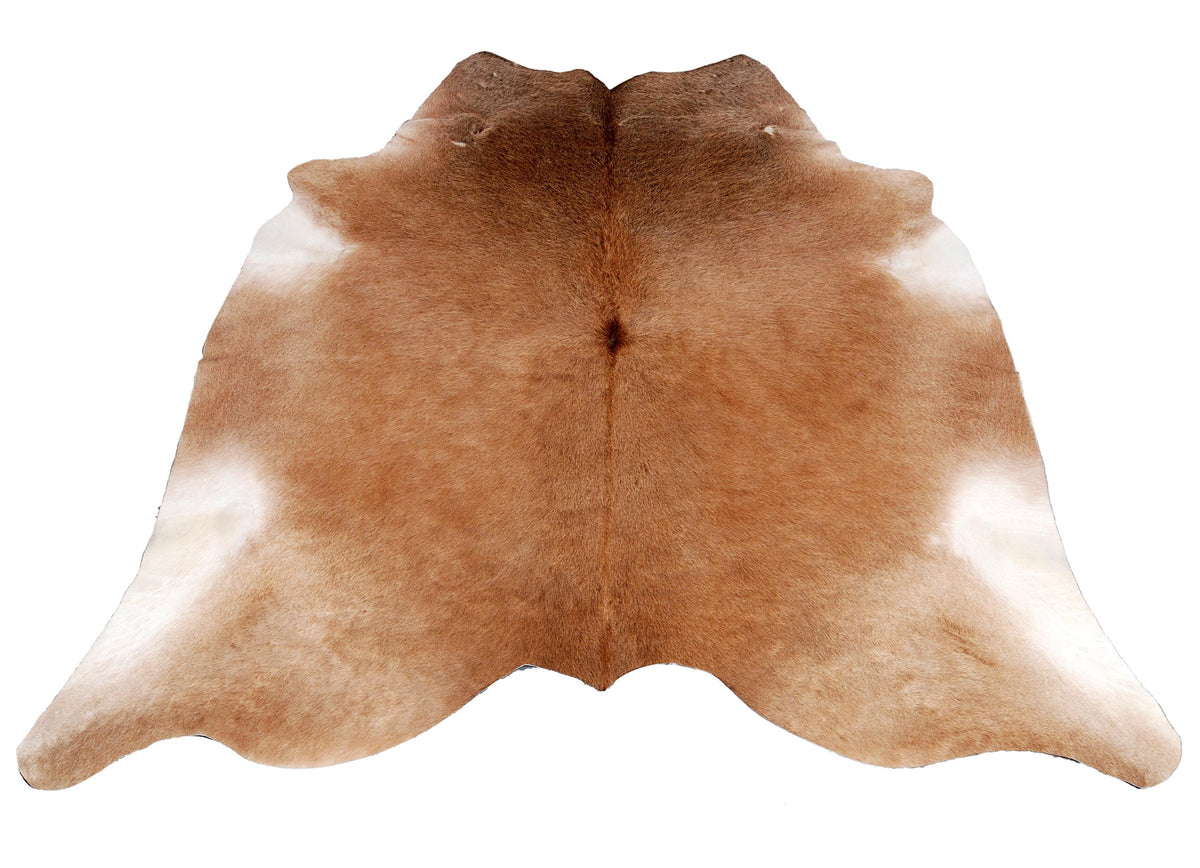 Luxury Brown & White Cowhide Rug | Hypoallergenic - Non-Slip | Premium Quality - Durable | Perfect for Bedroom - Living Room Décor | Free