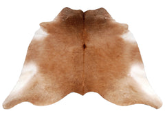 Luxury Brown & White Cowhide Rug | Hypoallergenic - Non-Slip | Premium Quality - Durable | Perfect for Bedroom - Living Room Décor | Free