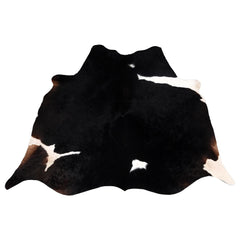 Luxurious Dark Brown & White Cowhide Rug for Elegant Lounge Décor - Hypoallergenic - Non-Slip Suede Back - Hand selected Premium Quality