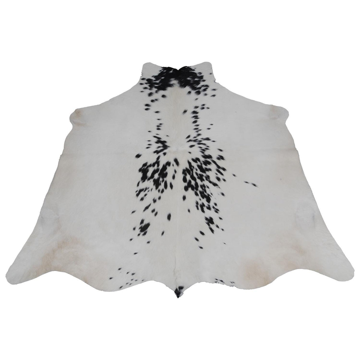 Luxurious Black and White Cowhide Rug with Large Hair - Hypoallergenic, Non-Slip, Non-Shedding - Unique Natural Beauty - Free Shipping!