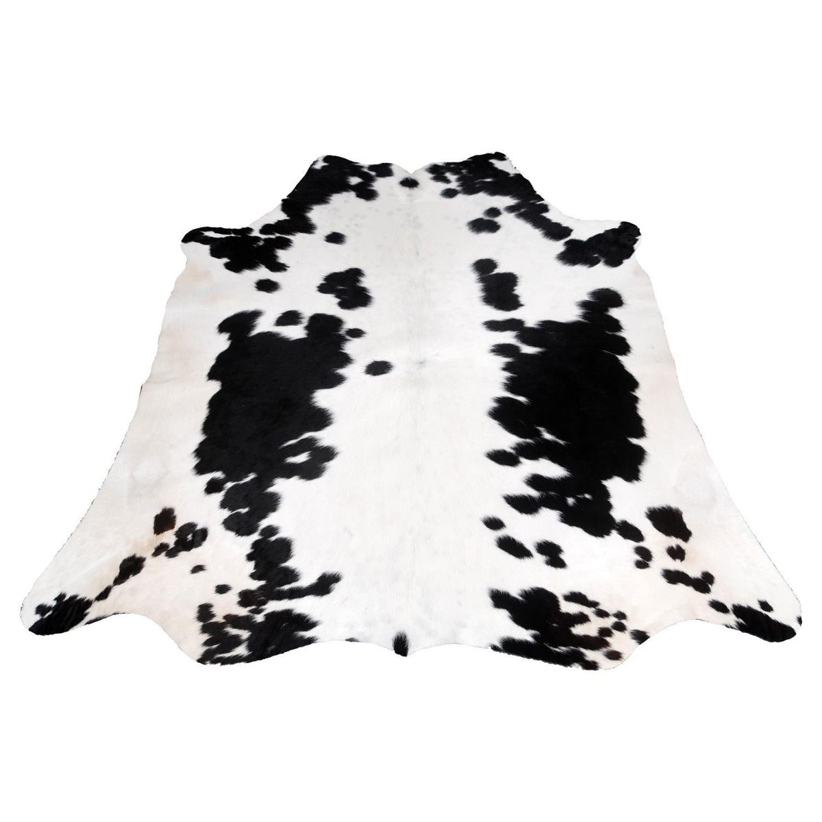 Luxurious Brown & White Cowhide Rug for Bedroom - Living Room - Hypoallergenic, Non-Slip, Non-Shedding, Durable - Versatile Area Rug