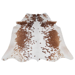 Luxury Large Brown & White Cowhide Rug - Hypoallergenic - Non-Slippery Suede Back - Perfect for Bedroom - Living Room - Free Shipping!