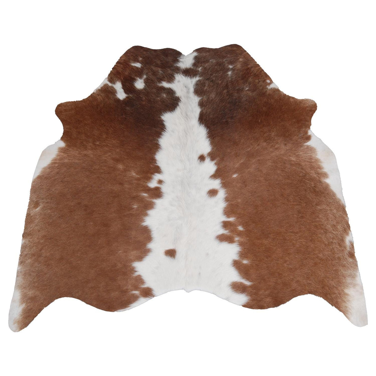 Luxurious Brown & White Cowhide Rug | Hypoallergenic - Non-Slip | Large Area Rug for Bedroom - Living Room | Top Quality - Free Shipping