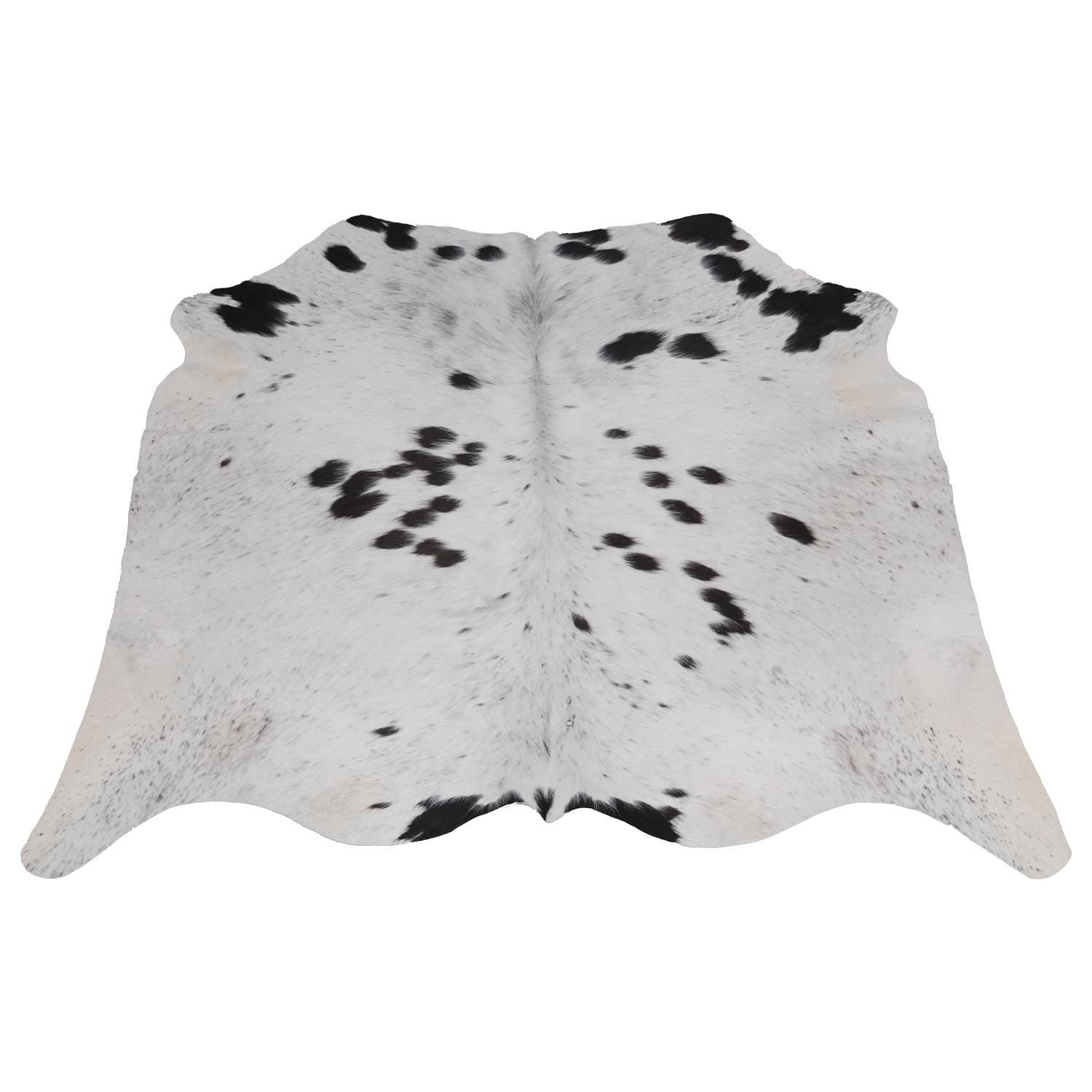 Luxurious Handcrafted Brown and White Cowhide Rug with Non-Slip Backing - Hypoallergenic, Unique Beauty for Bedroom/Living Room - Durable