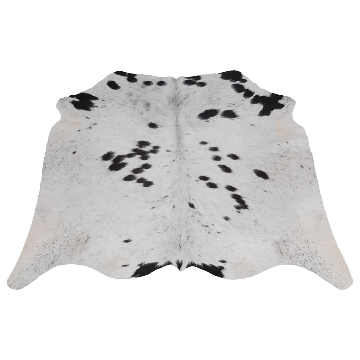 Luxurious Handcrafted Brown and White Cowhide Rug with Non-Slip Backing - Hypoallergenic, Unique Beauty for Bedroom/Living Room - Durable