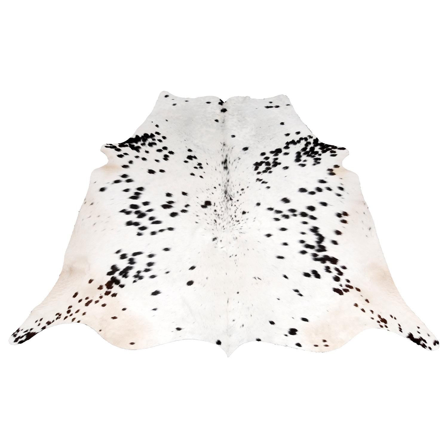 Luxury Salt & Pepper Cowhide Rug - Black and White Natural Pattern, Large Size, Hypoallergenic, Non-Slip Back, Free Shipping across UK!