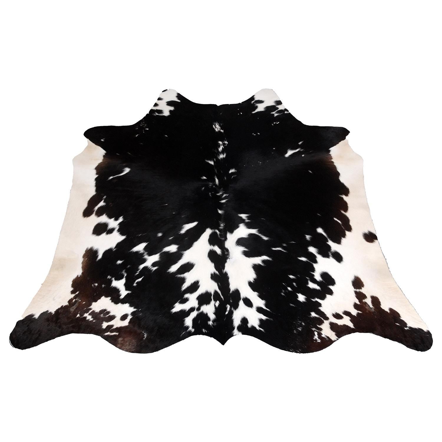 Luxurious Black & White Cowhide Rug - Hypoallergenic, Non-slip, Non-shedding, Unique Natural Beauty - Perfect for Upholstery - Home Décor