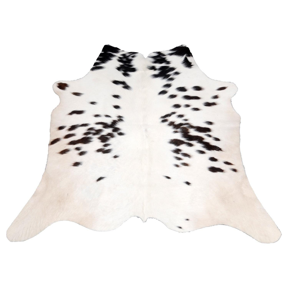 Luxury Black and White Cowhide Rug | Small Size | Hypoallergenic & Non-Shedding | Handcrafted Natural Beauty | Free UK Shipping