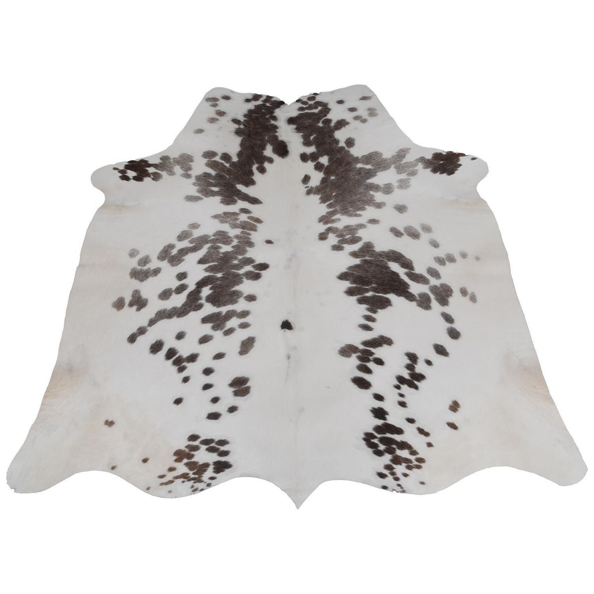 Luxury Grey and White Cowhide Rug with Salt & Pepper Hair - Hypoallergenic, Non-Shedding, Handcrafted Décor for Home - Free Shipping in UK