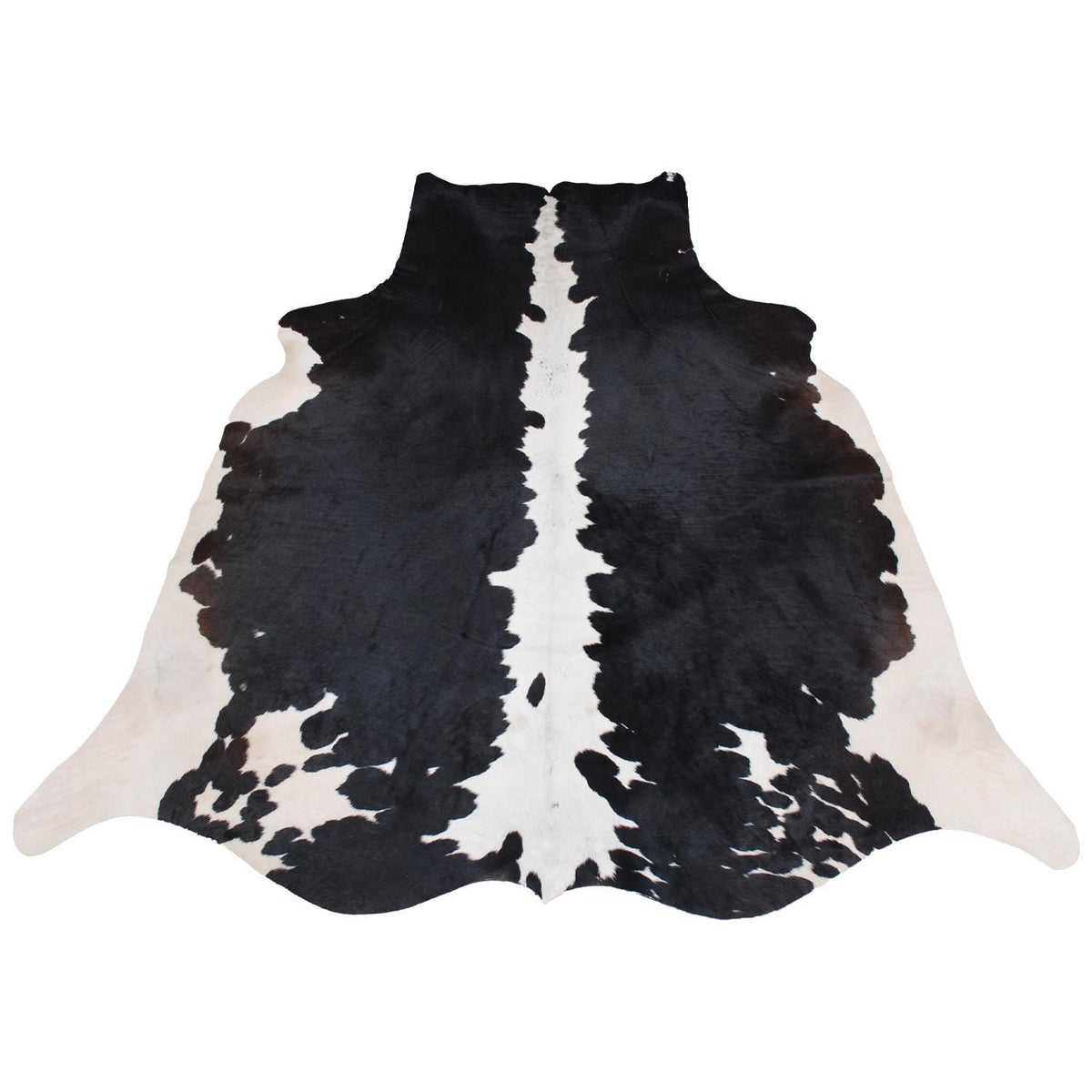 Luxury Cowhide Rug - Dark Brown & White Hair, Hypoallergenic, Handcrafted, Durable - Versatile, Unique Beauty - Bedroom/Living Room Decor