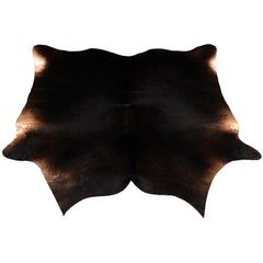 Luxury Medium Cowhide Rug | Natural Dark Brown & White Animal Print | Hypoallergenic - Durable with Non-Slip Backing | Handcrafted Unique
