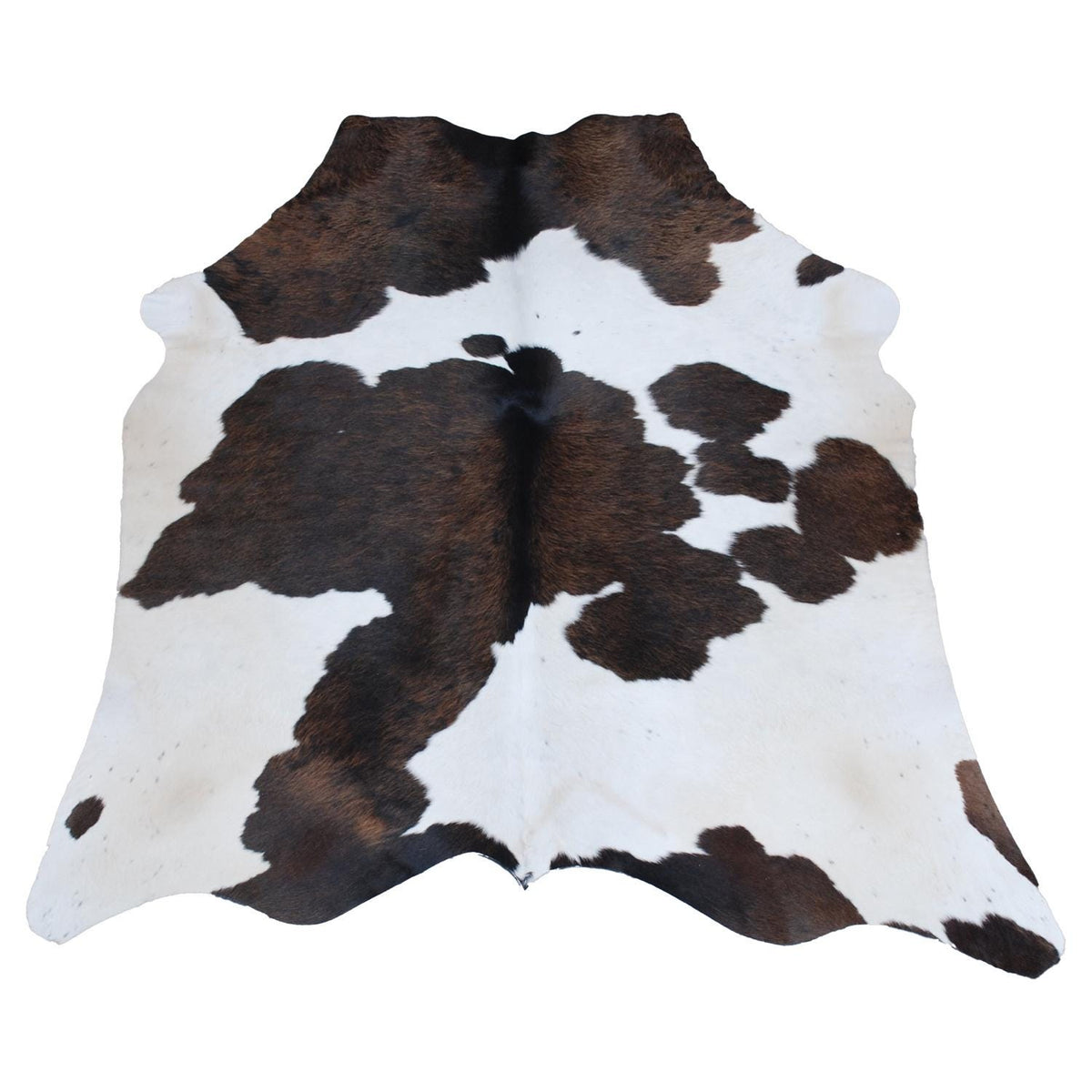 Luxurious Dark Brown & White Cowhide Rug | Medium Size for Modern Home Decor - Warmth | Hypoallergenic - Durable | Handcrafted Natural Hide