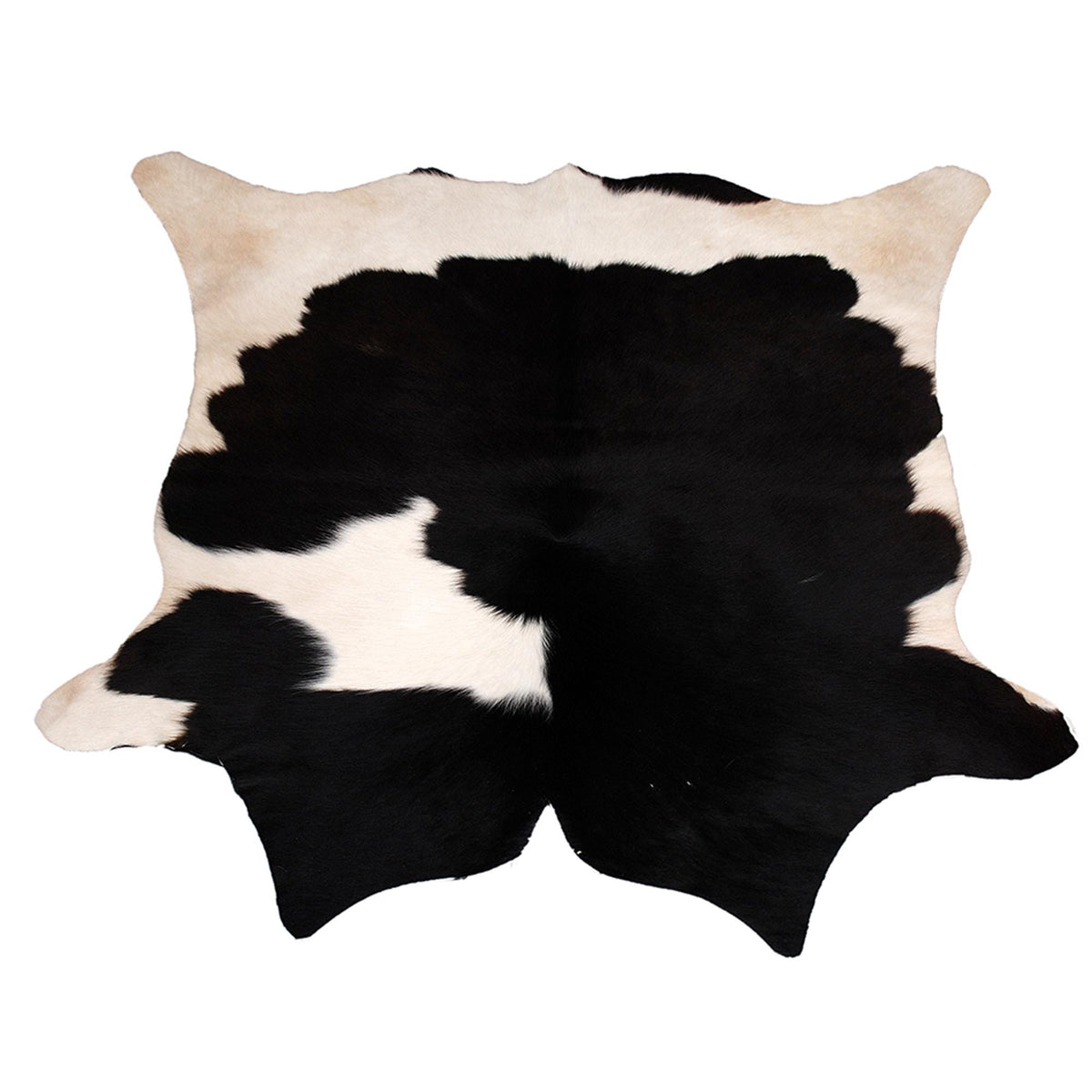 Luxurious Medium Black & White Cowhide Rug with Hypoallergenic Properties - Handcrafted, Durable - Unique Animal Pattern Rug