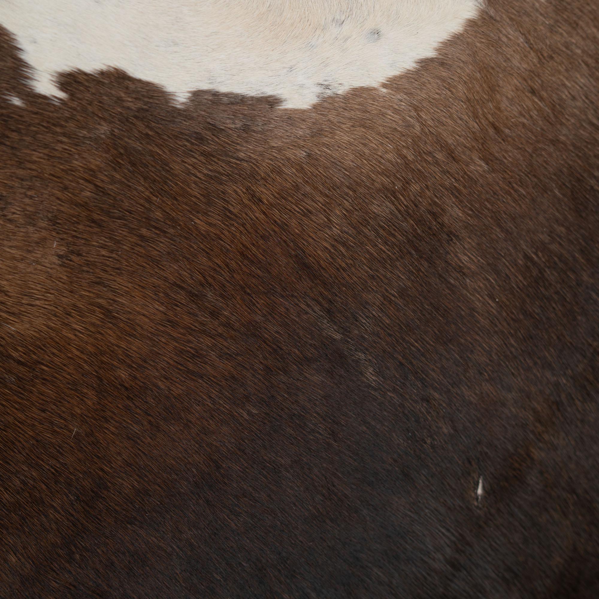 Luxury Handcrafted Cowhide Rug - Hypoallergenic, Non-Slip Backing, Unique Marks - Medium Size Perfect for Bedroom or Living Room