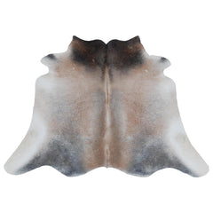 Luxury Natural Cowhide Rug with Brown and White Hair | Hypoallergenic Medium Size | Handcrafted One-of-a-Kind Decor Piece