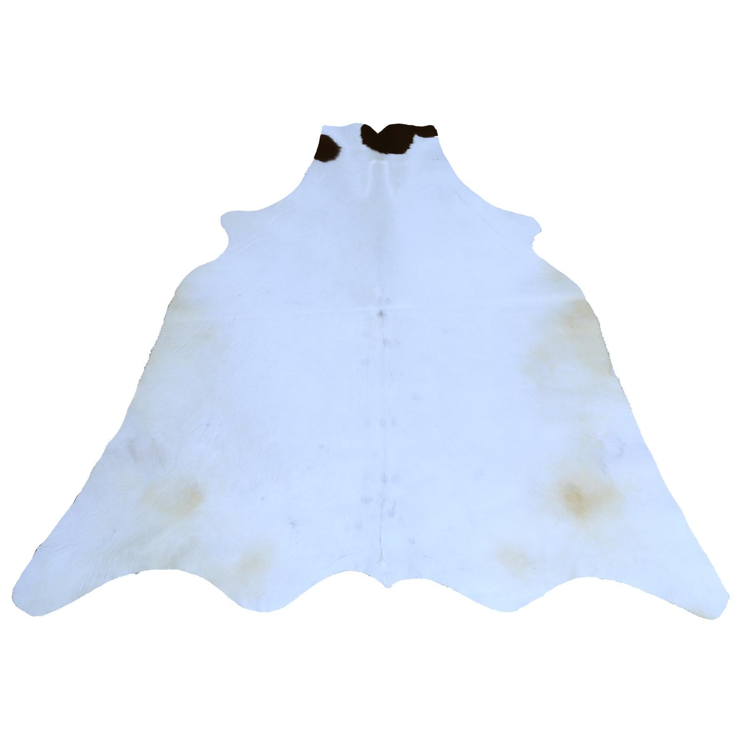 Luxurious Brown & White Cowhide Rug | Handcrafted Medium Size with Unique Animal Pattern | Hypoallergenic - Durable Hide for Rustic Charm