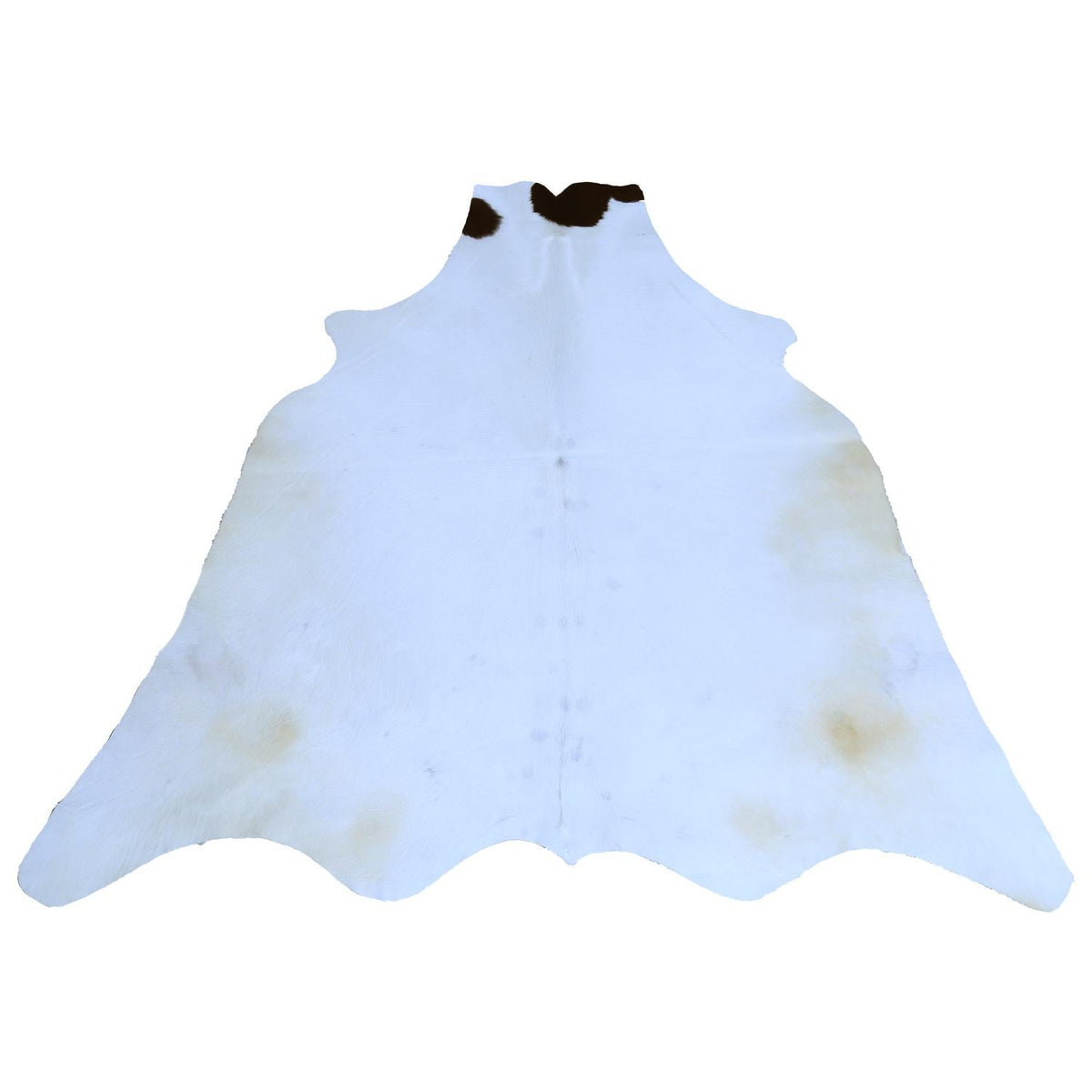 Luxurious Brown & White Cowhide Rug | Handcrafted Medium Size with Unique Animal Pattern | Hypoallergenic - Durable Hide for Rustic Charm