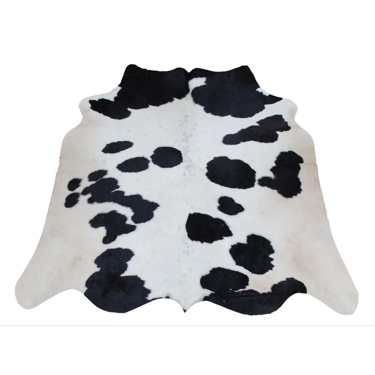 Luxury Black and White Cowhide Rug - Hypoallergenic, Non-Shedding, Handcrafted for Unique Natural Beauty - Small Size for Home Decor