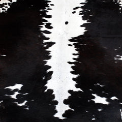 Luxury Dark Brown & White Cowhide Rug - Hypoallergenic, Non-Slip Backing, Handcrafted Medium Cow Skin Rug for Modern Home Decor