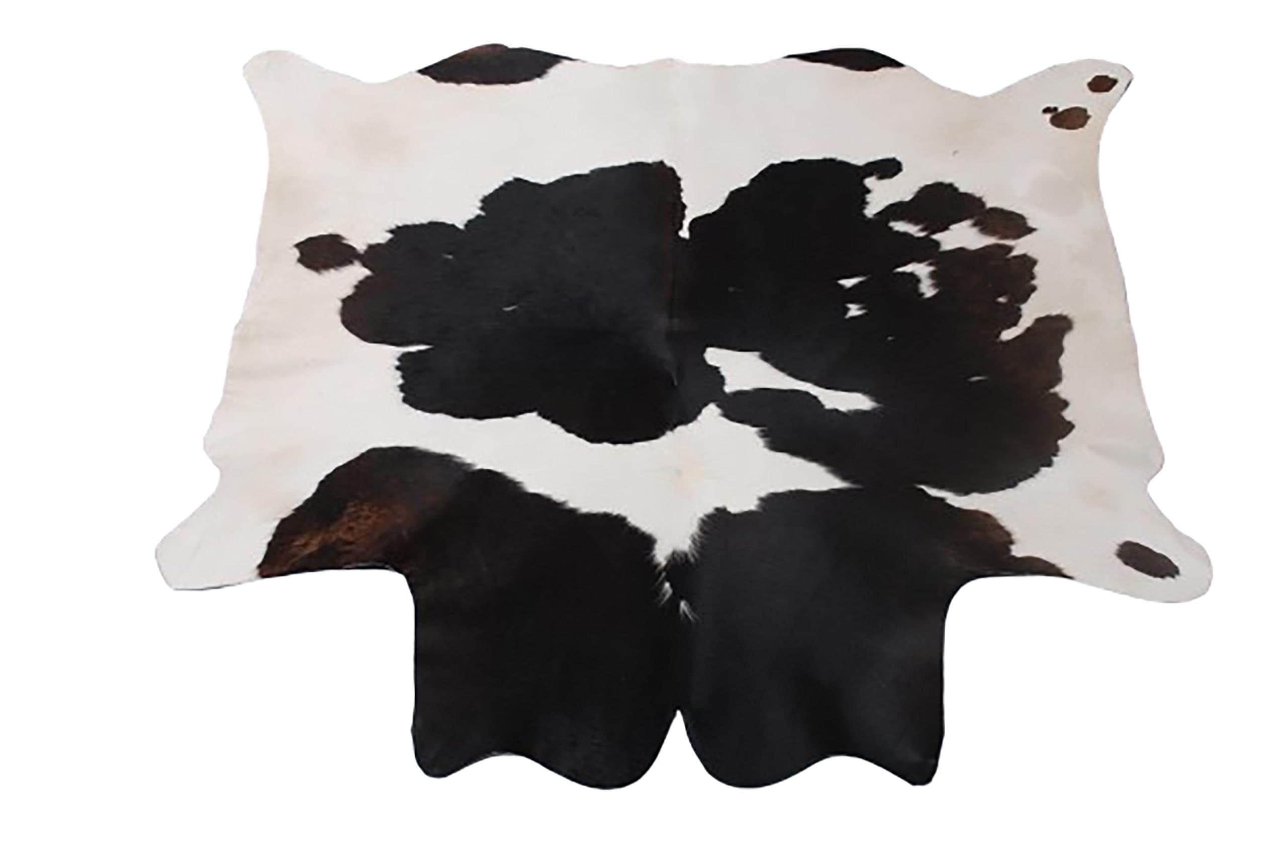 Luxurious Black & White Cowhide Rug | Hypoallergenic - Non-Slip | Handcrafted from Natural Hides | Durable - Versatile Home Décor