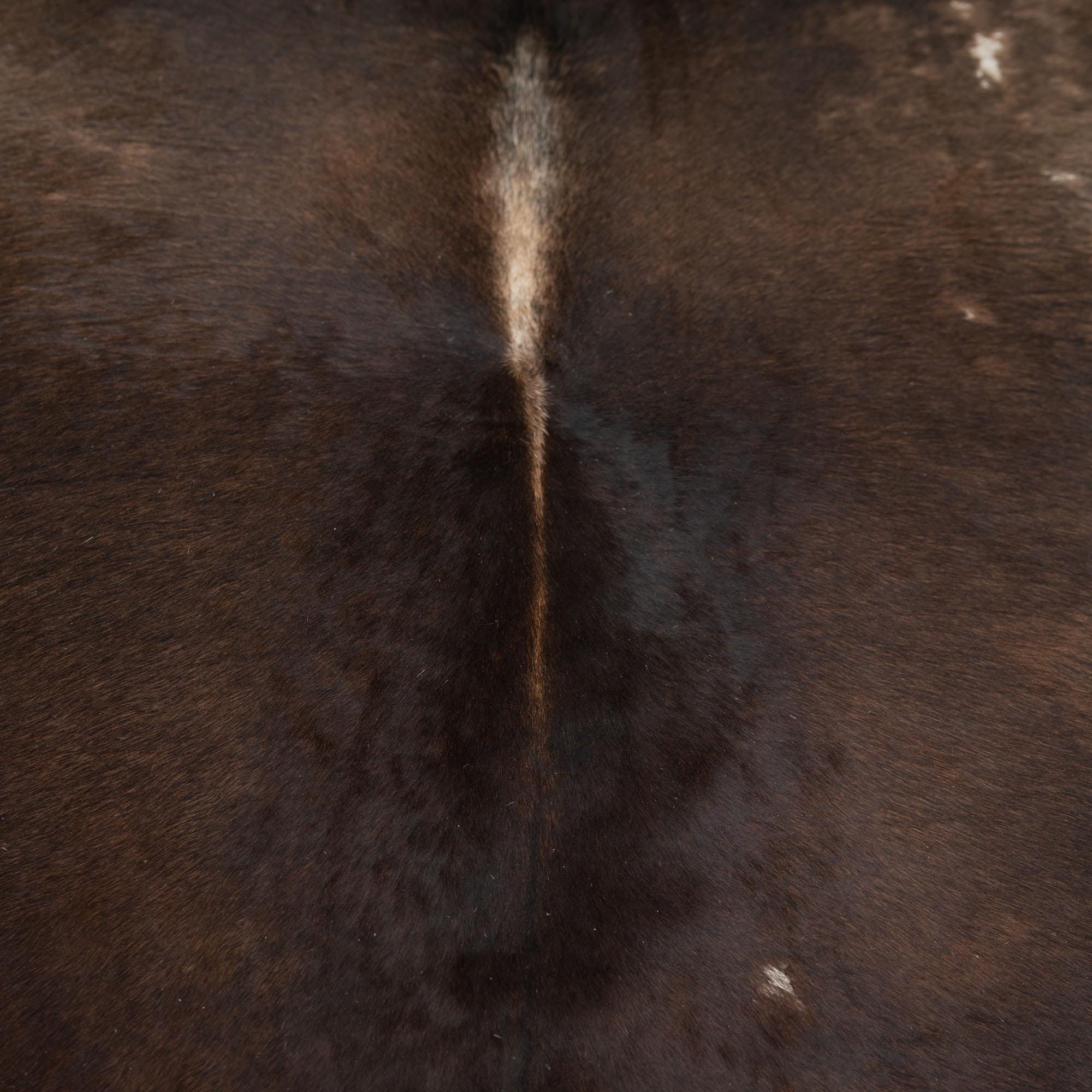 Luxurious Small Brown and White Cowhide Rug with Soft Hair | Hypoallergenic & Non-Shedding | Ideal for Upholstery | Free Shipping in UK