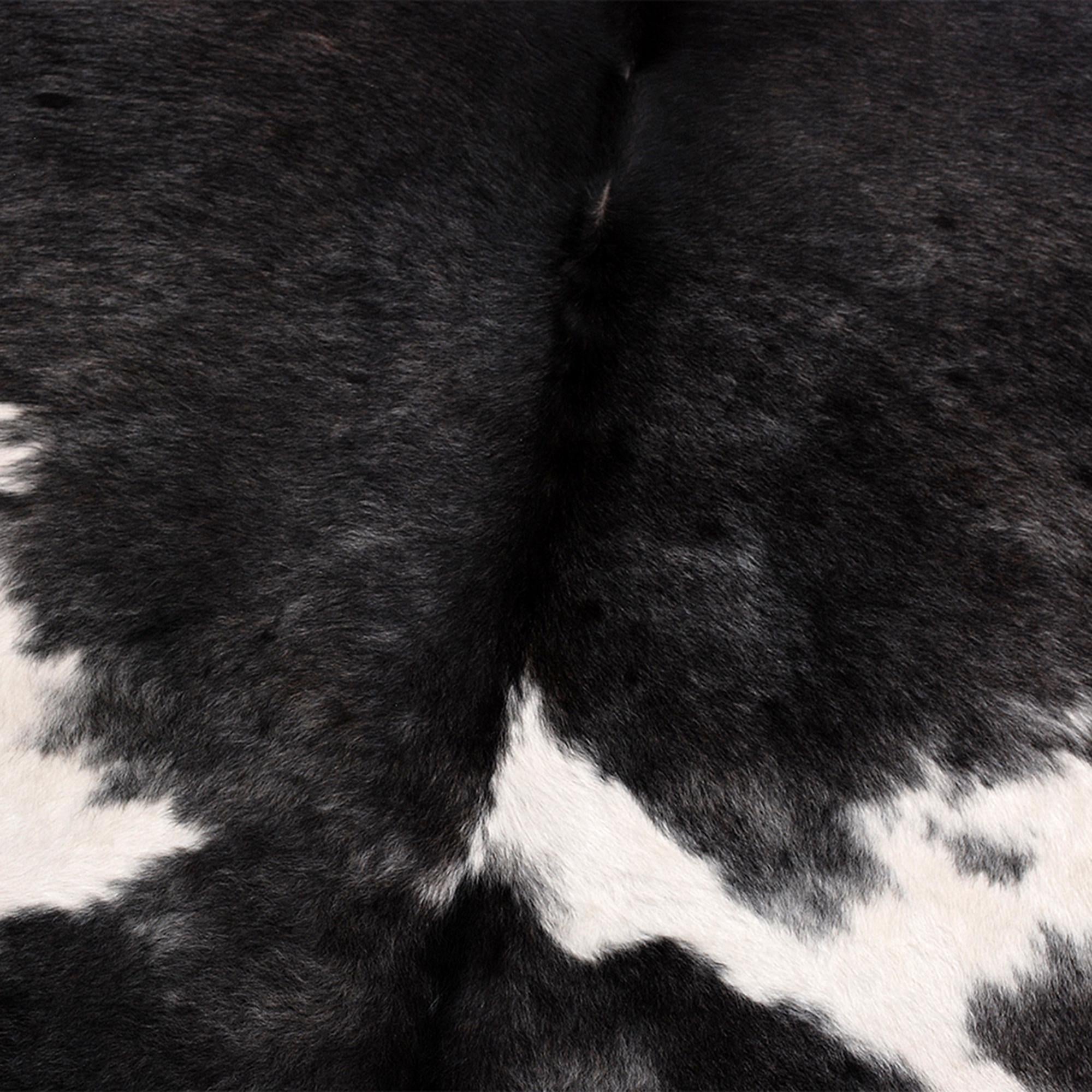 Luxury Hypoallergenic Cowhide Rug with Non-Slip Suede Back - Brown & White - Large Size - Ideal for Bedroom and Living Room - Free Shipping