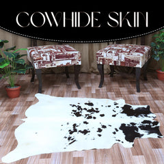 Luxury Hypoallergenic Cowhide Rug for Bedroom & Living Room - Non-Slip Suede Back, Non-Shedding - Soft, Durable, - Versatile - Free Shipping