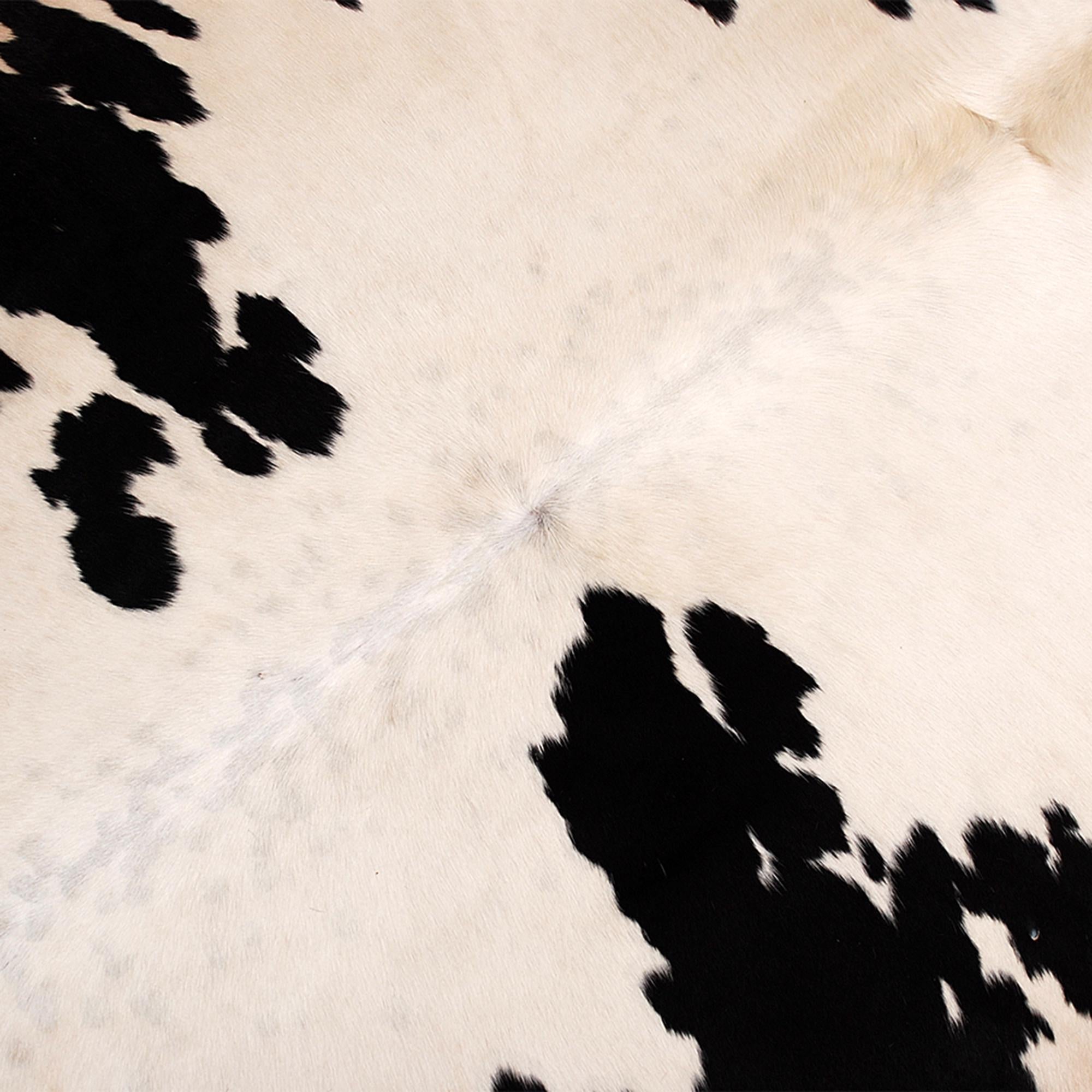 Luxury Brown and White Cowhide Rug with Non-Slip Backing - Hypoallergenic, Non-Shedding, Large Size, Perfect for Upholstery - Free Shipping!