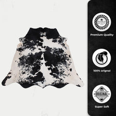 Luxury Brown & White Cowhide Rug - Hypoallergenic, Non-Slip, Non-Shedding, Perfect for Upholstery - Free Shipping Across UK!
