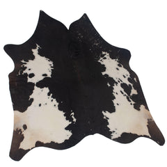 Luxurious Large Brown & White Cowhide Rug with Soft Hair - Hypoallergenic, Non-Slip, Non-Shedding - Perfect for Upholstery - Free UK